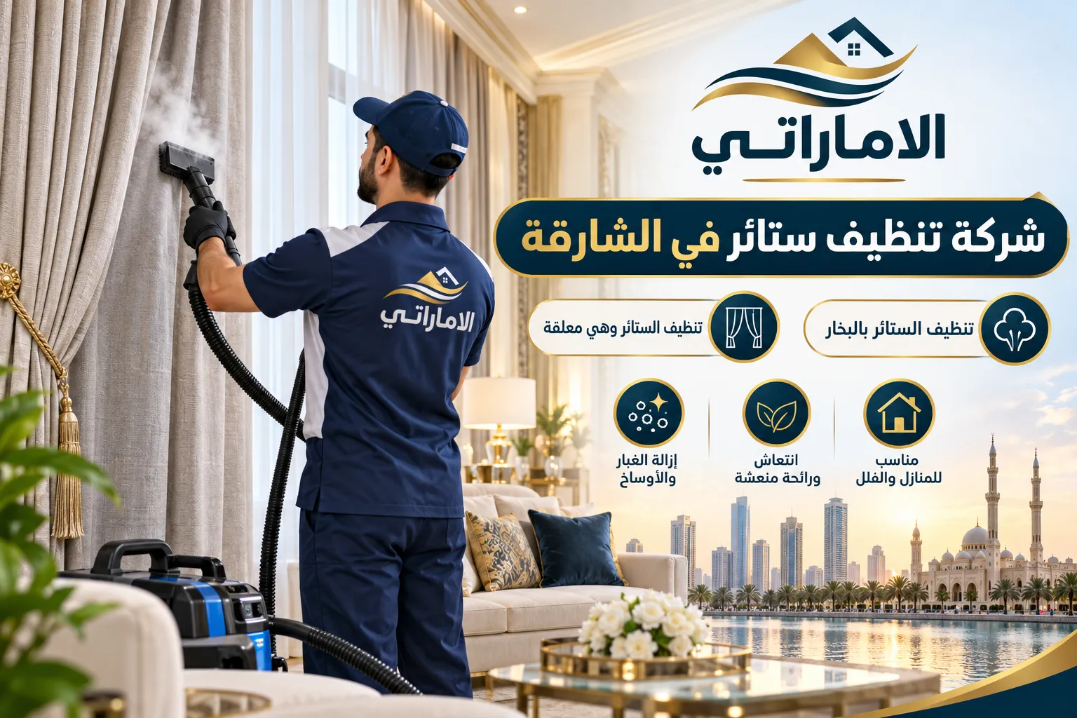 شركة تنظيف ستائر في الشارقة