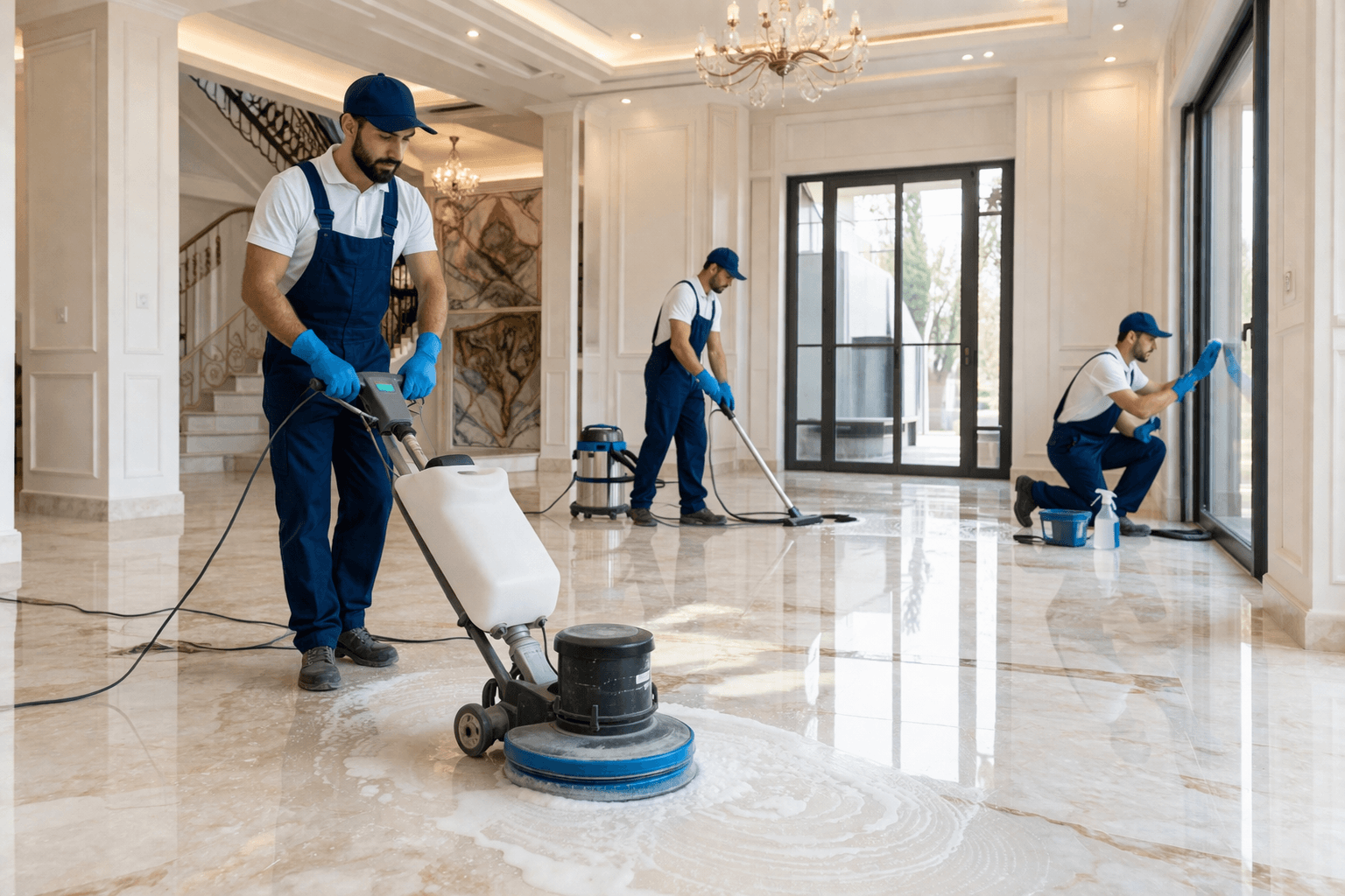 تنظيف فلل بعد التشطيب