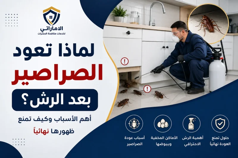 لماذا تعود الصراصير بعد الرش؟