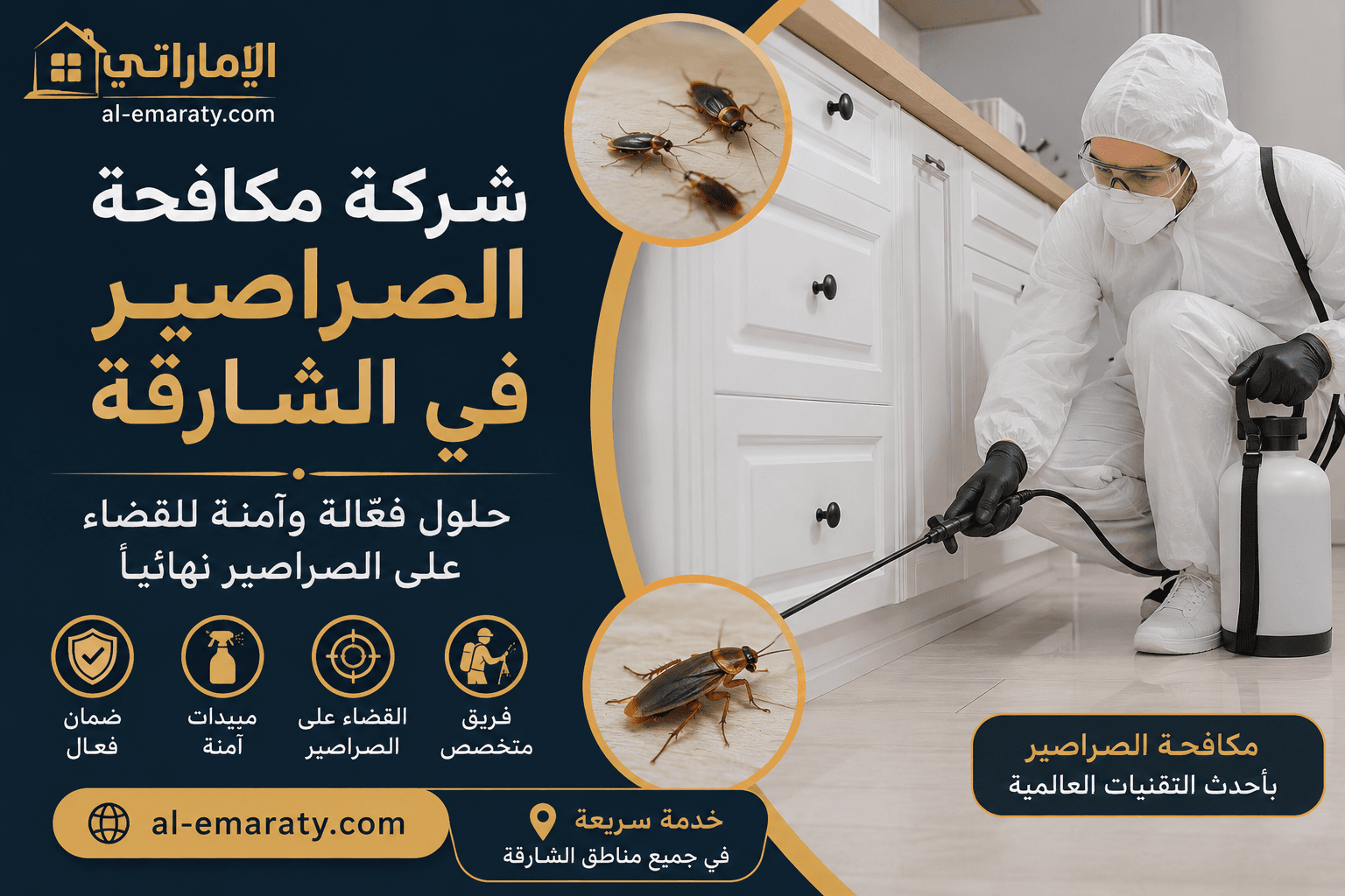 شركة مكافحة الصراصير في الشارقة