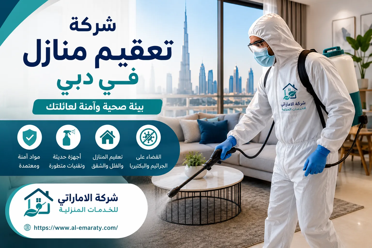 شركة تعقيم منازل فى دبي