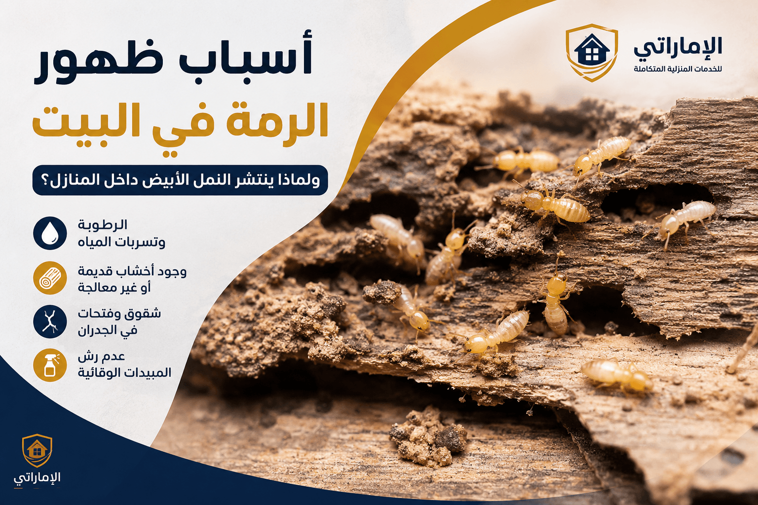 أسباب ظهور الرمة في البيت