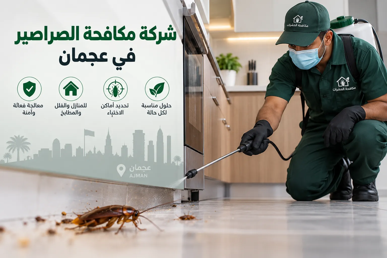 شركة مكافحة صراصير في عجمان