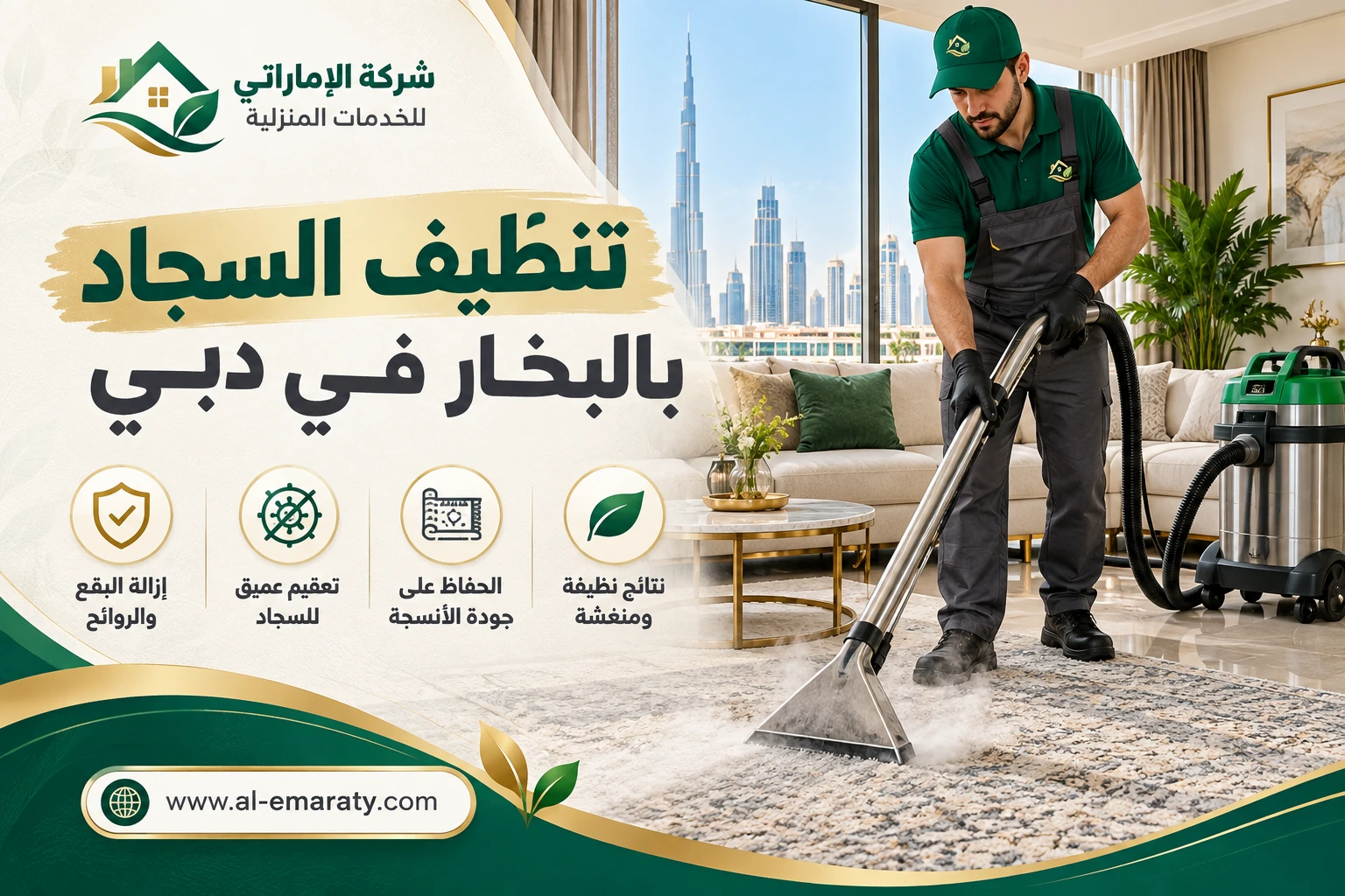 تنظيف السجاد بالبخار في دبي