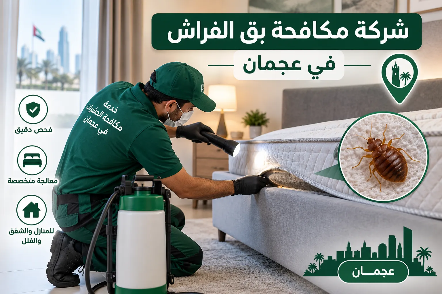 شركة مكافحة بق الفراش في عجمان